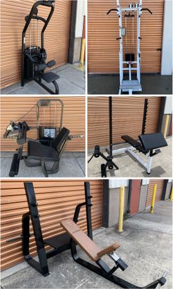 Lat Pull Down, Dip/ Pull Up Station, Olympic Weight Bench, Squat Rack, Leg Curl, Leg Extensions & MORE