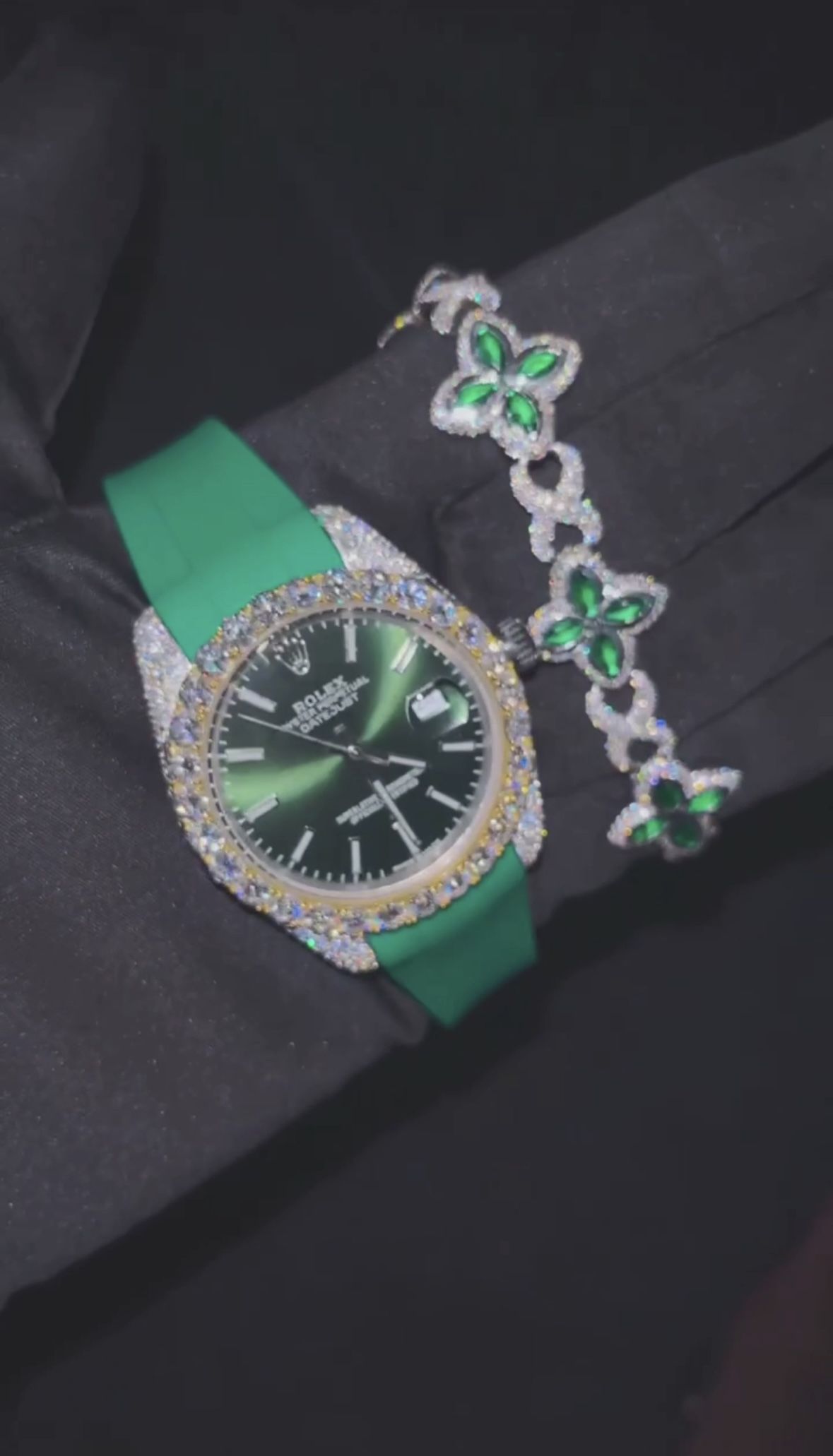 Moissanite Diamond Rolex With Bracelet 