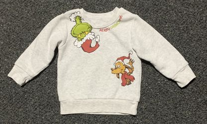 The Grinch and Max size 12 Or 18 month Christmas sweatshirt 