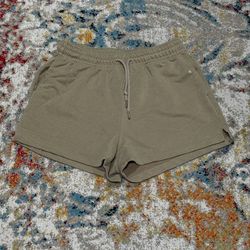 H&M Khaki Green French Terry Shorts