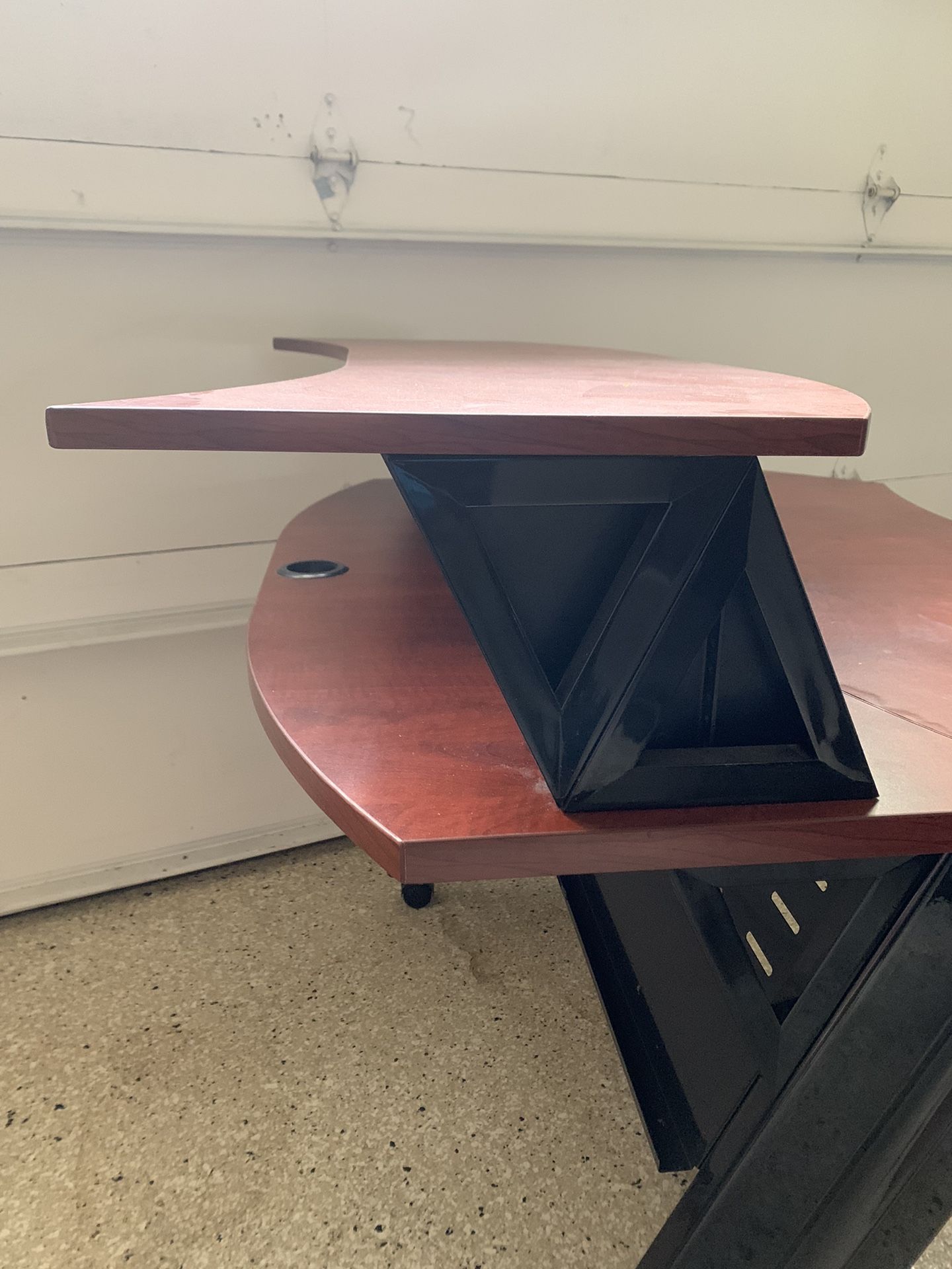 Studio Trends 46" Studio Desk With Dual 4 RU Racks Cherry for Sale in