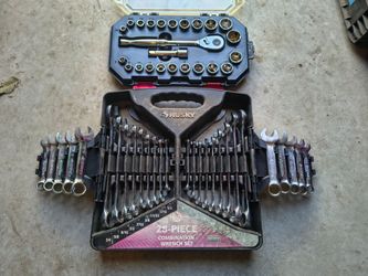 Husky tools 28 PCs combination wrench and 3/8 socket set