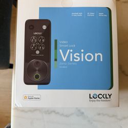 Lockly Vision Zeno Series Smart Door Lock with 2K Camera, Apple Home Key & Fingerprint Deadbolt, Wi‑Fi Video Doorbell, Keyless Entry, PIN Genie Keypad