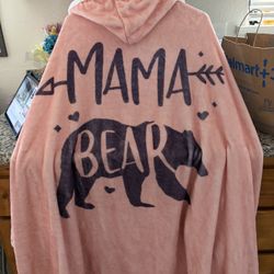 Hooded Mama Bear Blanket 