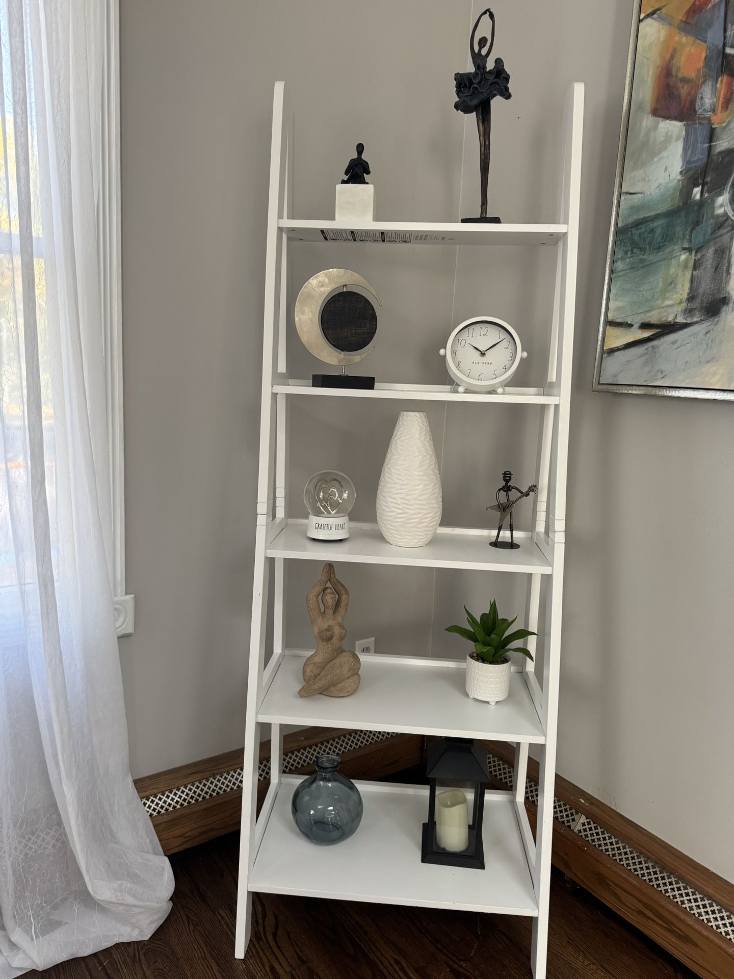 White Ladder Shelf-NEGOTIABLE!!!!!