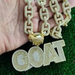 G Chain mariner style goat pendant 14k gold plated