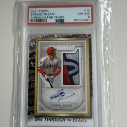 2021 TOPPS THROUGH THE YEARS #17 SHOHEI OHTANI PSA 8