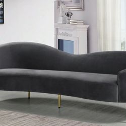 Ritz Velvet Grey Sofa

