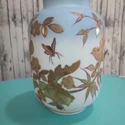 Antique Gold Gilted Glass Vase