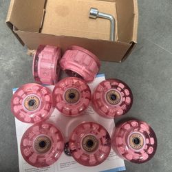 Nezylaf 8Pack 32 x 58 mm 78A Light up Roller Skate Wheels