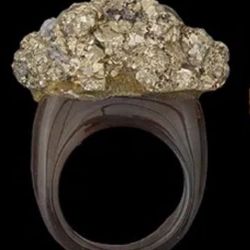 Natural Pyrite Ring Size 5.5