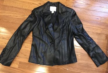 NEW 100% Leather Jaclyn Smith jacket