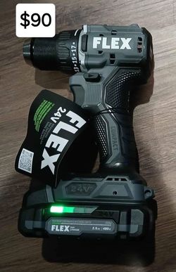 Drill Flex 24v With Battery An Charger 