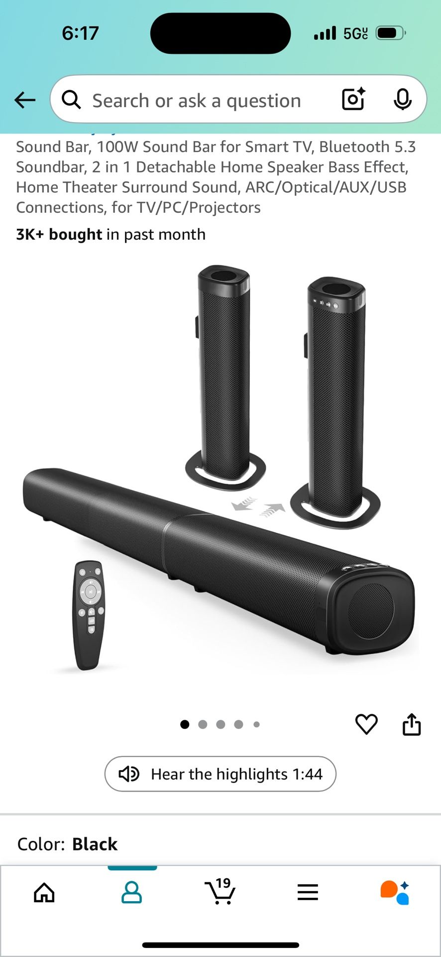 Detachable Sound Bar