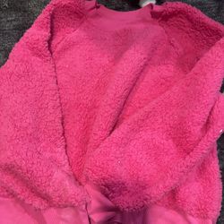 Pink Fuzzy Sweater Old Navy Women’s Size Large