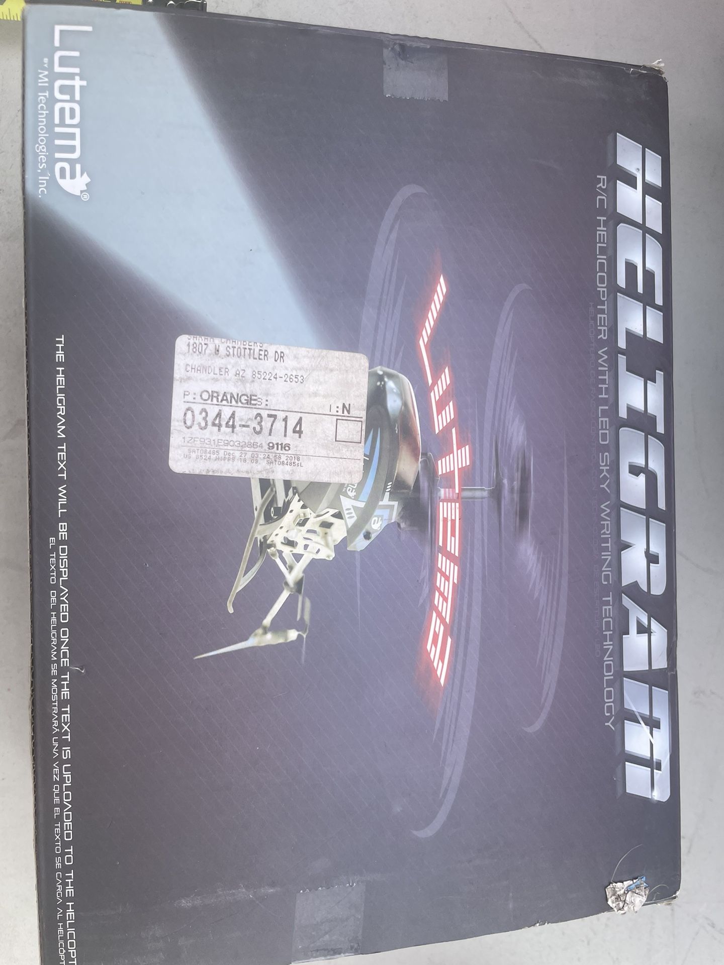 Lutema Remote Control Heligra R/C Helicopter with LED Sky Writing Technology