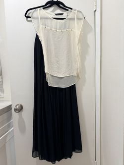 Zara Woman Sleeveless Blouse & Rachel Zoe Sheet Pleated Pants