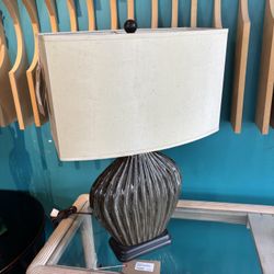 Ribbed Ceramic Lamp - SKU: GR5XKN