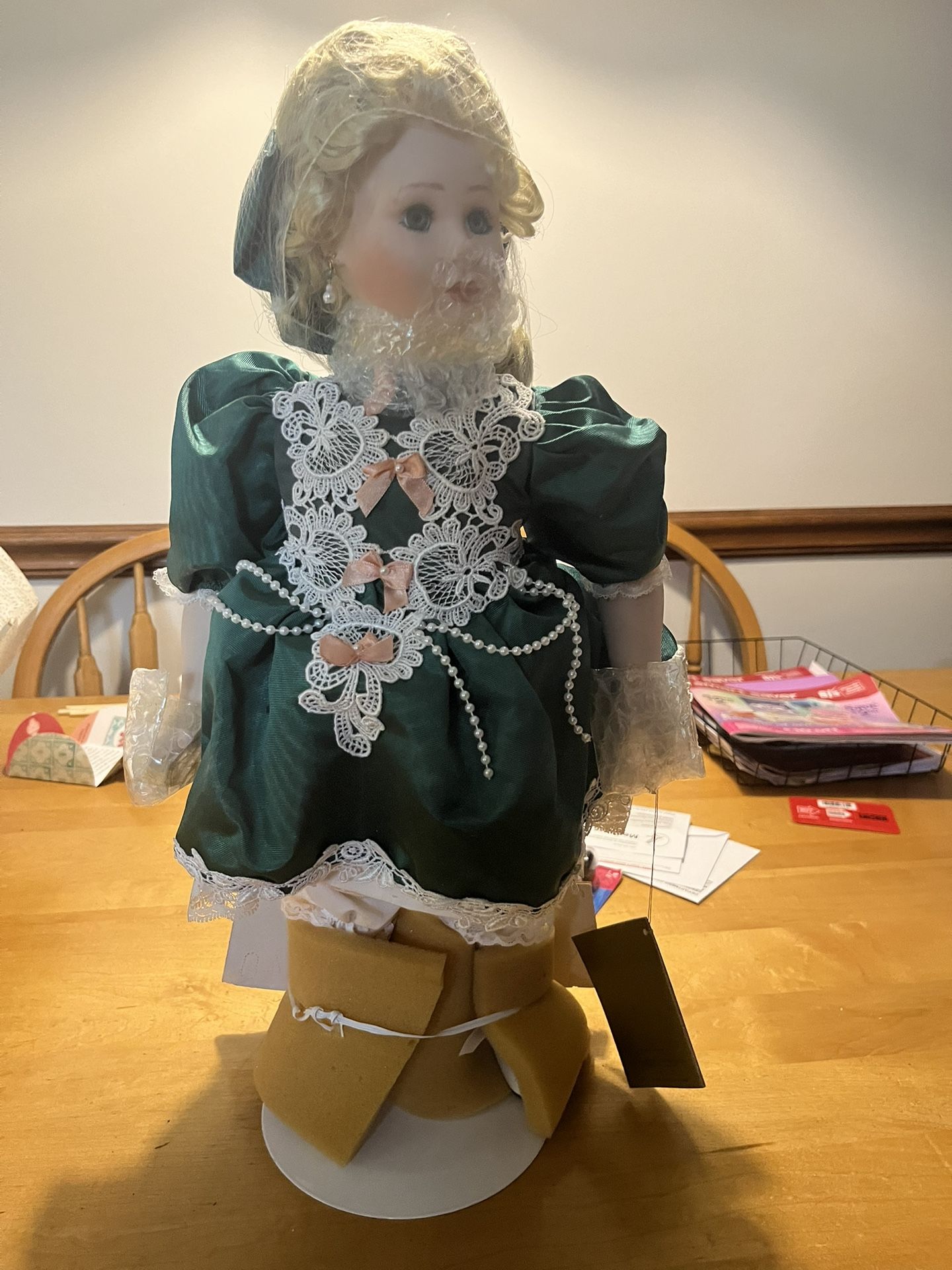 Franklin Mint Musical Porcelain Doll