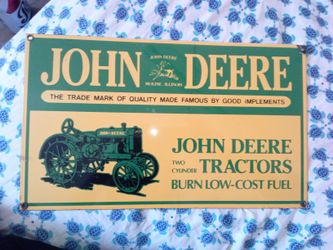 John Deere Vintage Tractor Sign