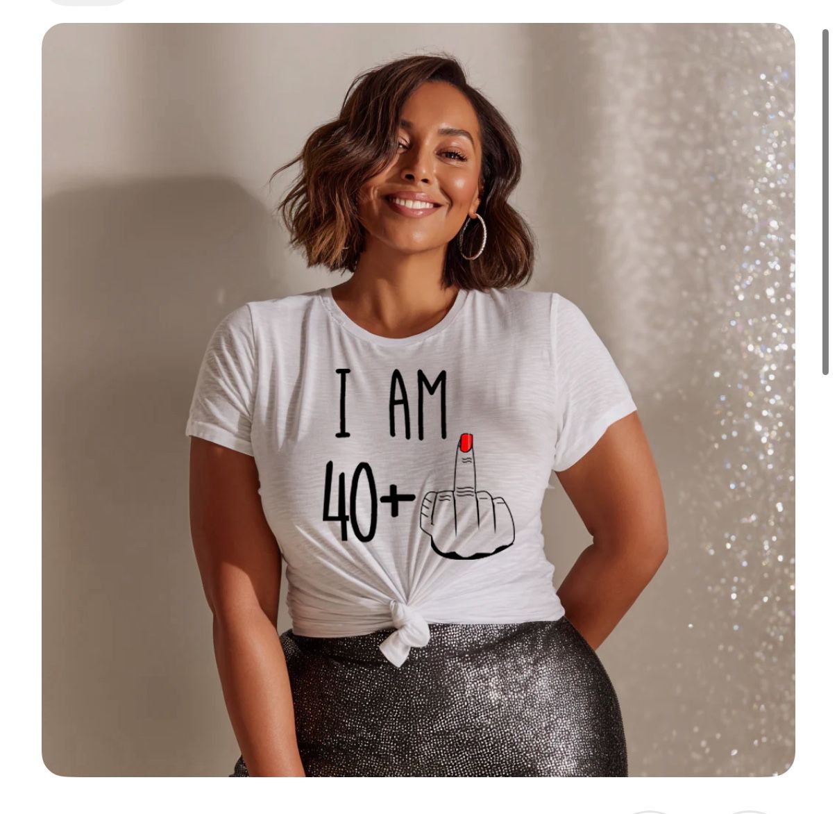 I Am 40 + 1 Middle Finger Women's Shirt Large