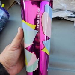Starbucks Spring 2024 Magenta Dichroic Magnolias Cold Cup