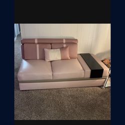 Pink Leather Couches
