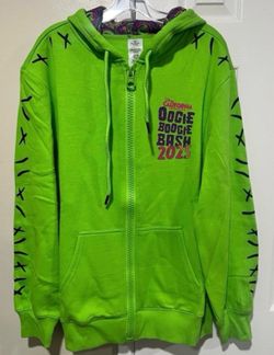 NWT Oogie Boogie Bash Hoodie Green Disney Night Before Christmas SIZES VARIES UNISEX