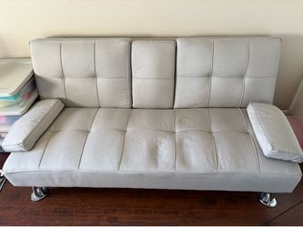 Little Futon Sofa Bed – Converts to Full Bed – Good Condition!