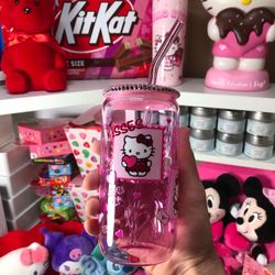New Hello Kitty Glass Cup 