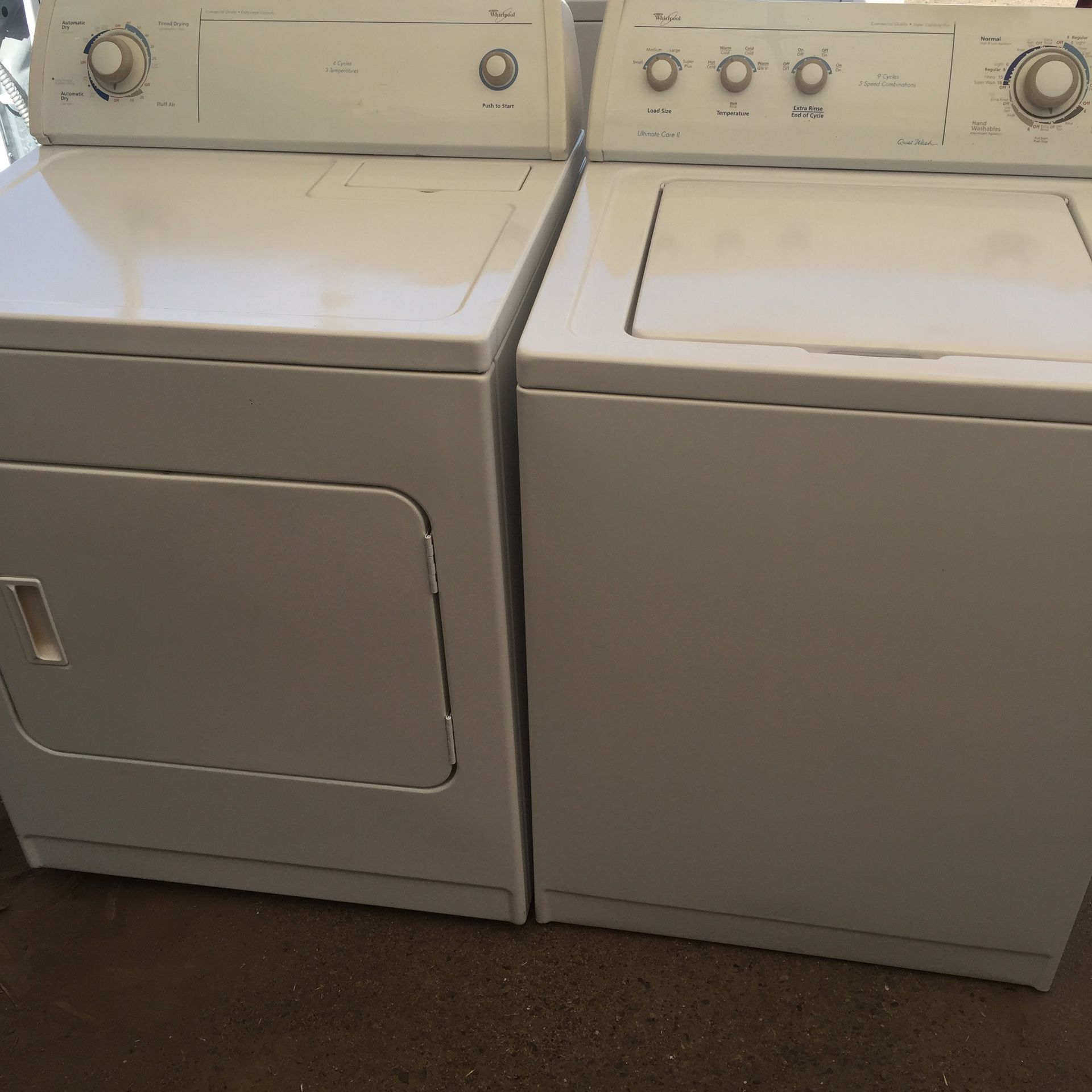 Whirlpool washer and dryer