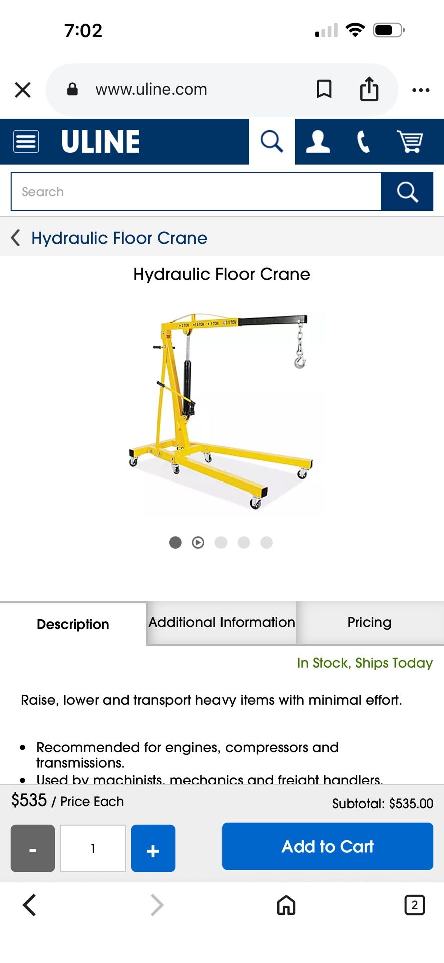 Folding Mobile Crane