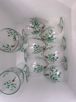 Vintage christmas wine glasses
