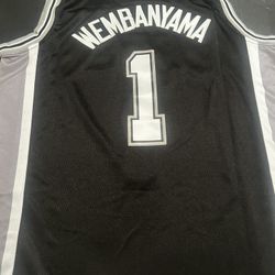 Spurs #1 Wembanyama Jerseys. New 