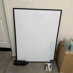 White Board With Markers