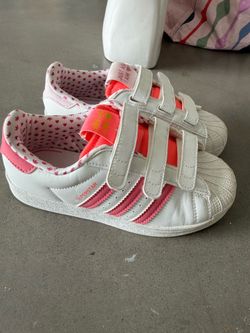 Girls Adidas Superstar Velcro Shoes