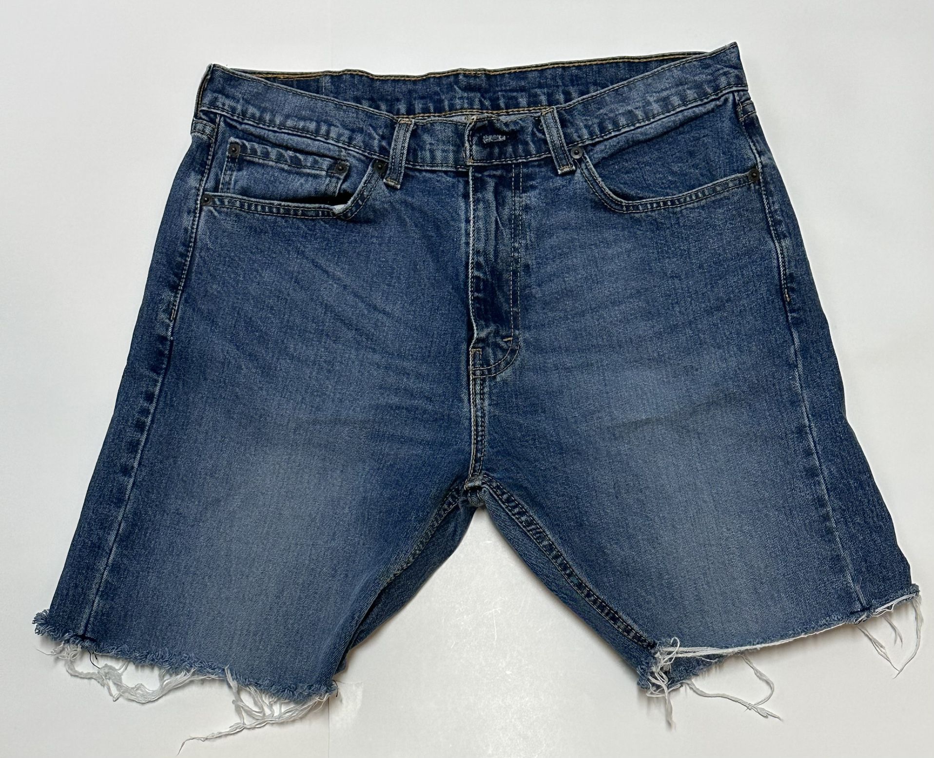 Levi’s Men’s 511 Frayed Blue Denim Jean Shorts Size 34