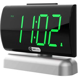 GING YHAU Alarm Clock Big Digits for Bedroom with Swivel Base,2 Levels Alarm Sound,2-Level Brightness Digital Clock,Easy to Read, Bedside Alarm Clock,