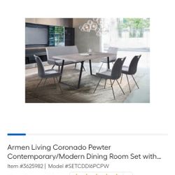 6PC MODERN DINING TABLE SET NEW 