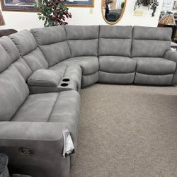 Durapella Reclining Sectional Couch Set ⭐$39 Down Payment with Financing ⭐ 90 Days same as cash