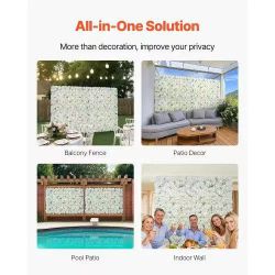 16} 3D Flower Wall Panel, 24 PCS 15 x 15 inch, Artificial Floral Wall Background Mesh Backing Mat,Seamless Design&Easy Installation for Wedding Valent