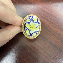 Ring Poison Hinged with Secret Compartment 