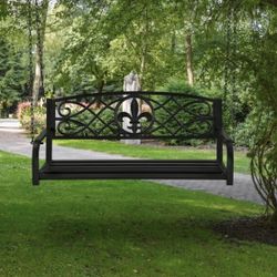 Brand New In Box Outdoor Metal Porch Swing - Black
