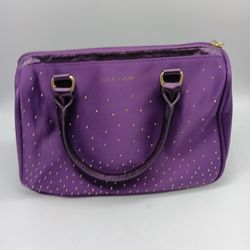 Victoria secret purple and silver rhinestone double handle tote bag purse. 