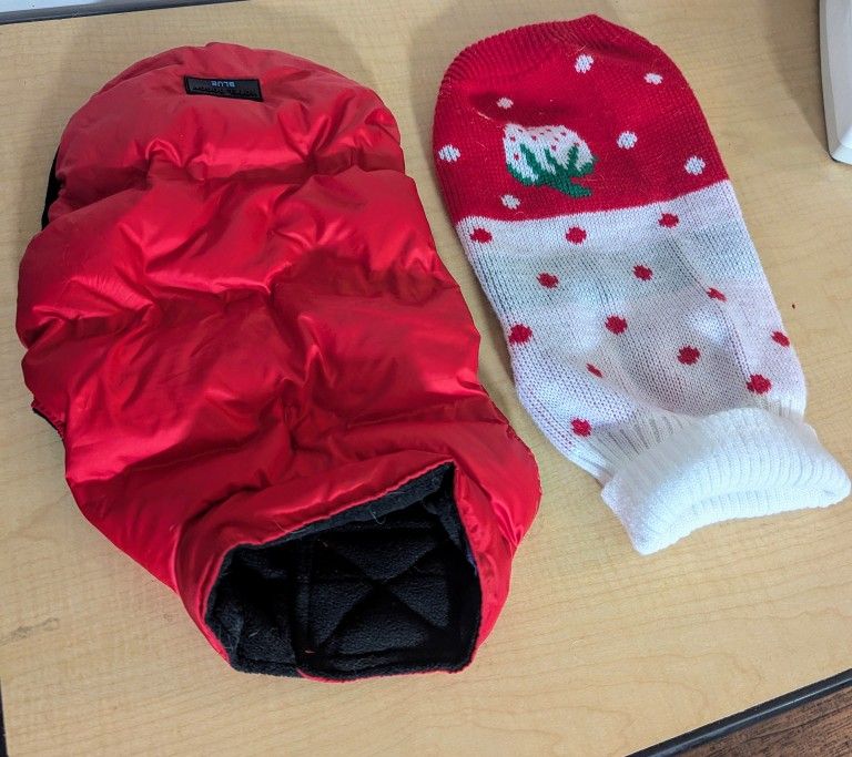 Pet Jacket & Strawberry Sweater Size M