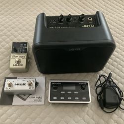 Looper Pedal and Footswitch , Modulation Effects Pedal And 10watt Mini Amp