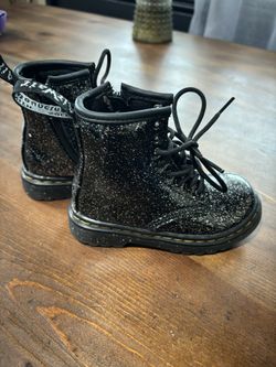 Dr. Martens Black Cosmic Glitter Boots