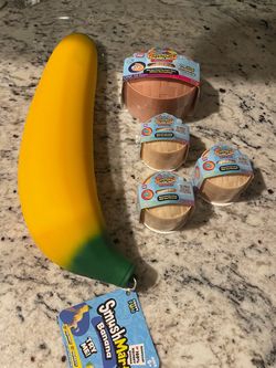 Squishy Banana Toy & Mystery Dumpling Setss