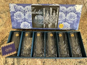 Capri Crystal Highball Cocktail Tumblers