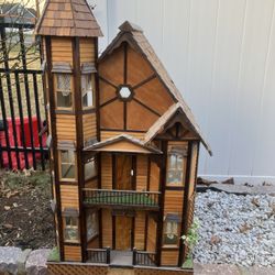 Vintage Antique Custom Wooden Doll House 